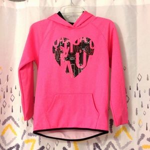 Girls Under Armour Coldgear Heart Hoodie, Large